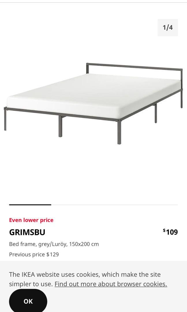 ikea grimsbu bedframe furniture home living furniture bed frames mattresses on carousell