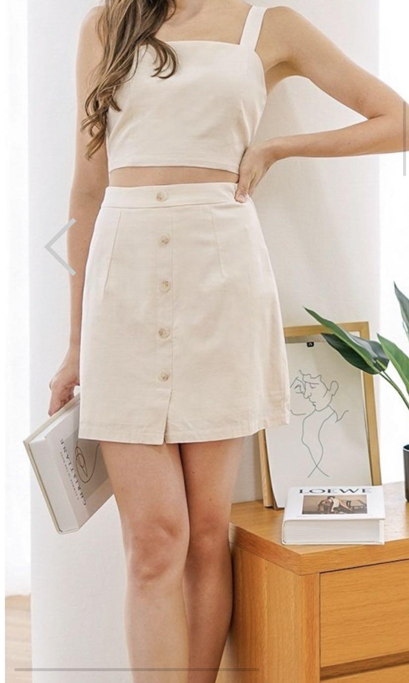 linen skirt mini