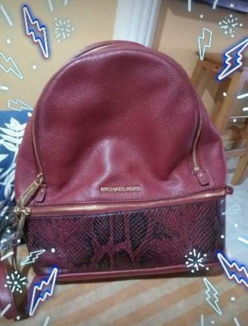 Michael kors backpack maroon hot sale