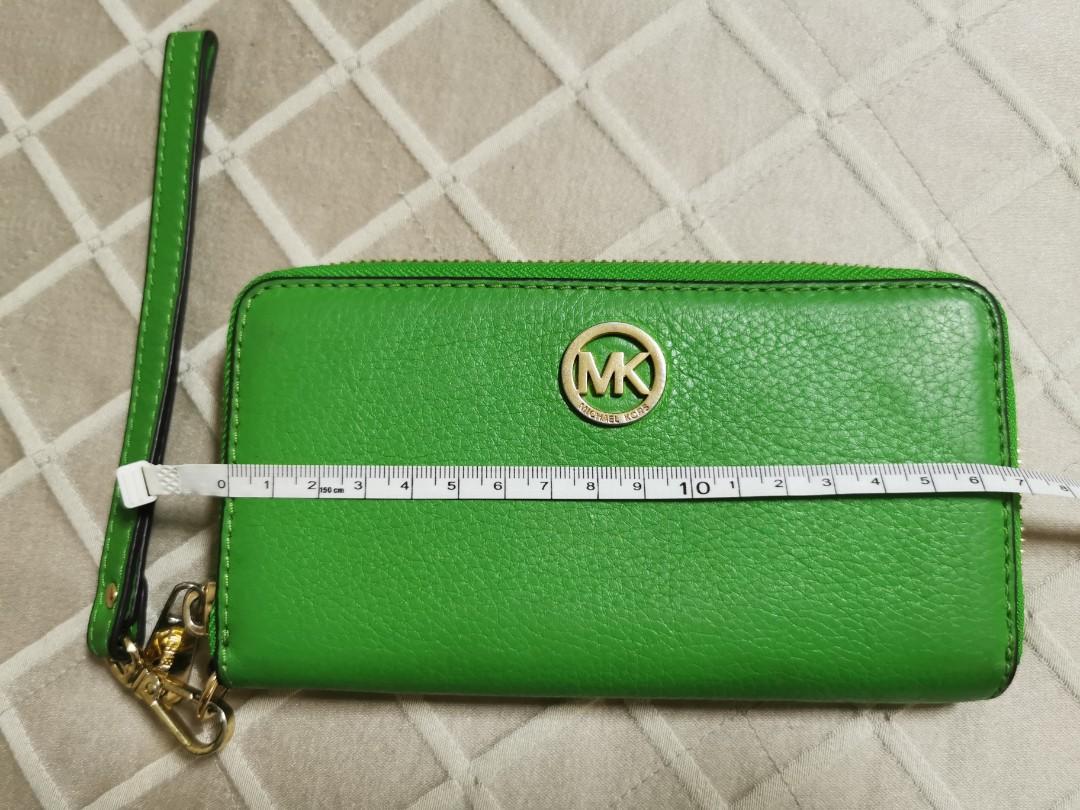 Michael Kors green wallet, Luxury, Bags & Wallets on Carousell