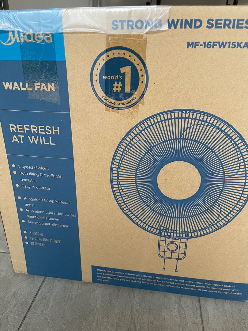 New Midea Wall Fan 16 Boxed And Unused Tv Home Appliances Kitchen Appliances Kettles Airpots On Carousell