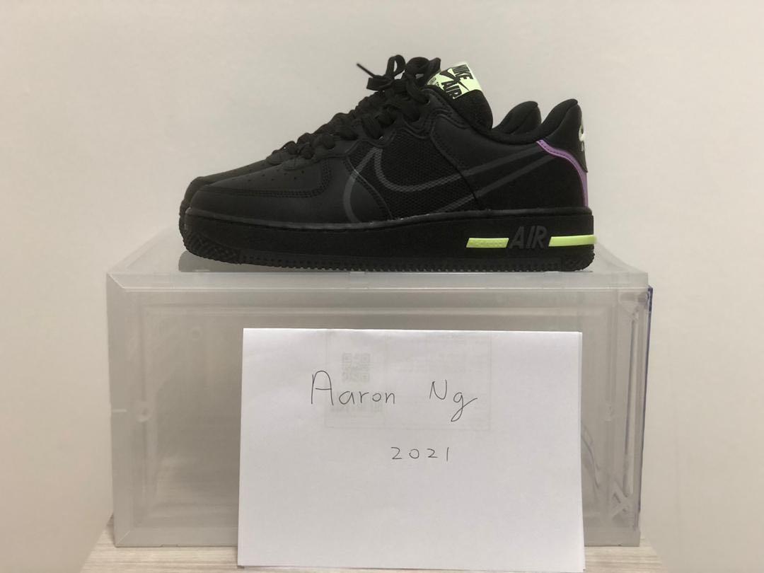 Air force 1 sale react d/ms/x black