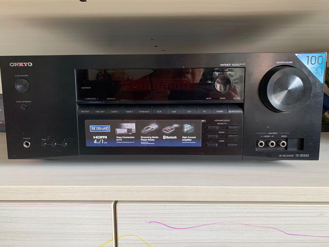 ONKYO TX-SR343 AVレシーバー 5.1ch/Bluetooth対応 ブラック TX-SR343(B) 【国内正規品】