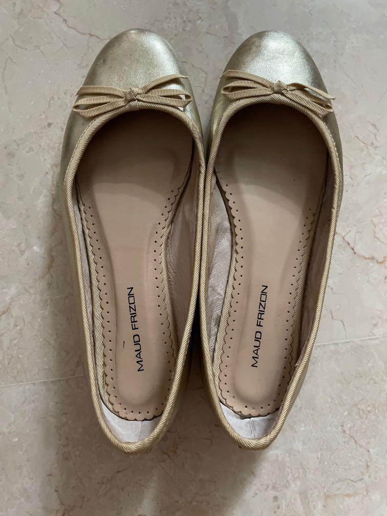 Preloved Maud Frizon Gold ballet pumps EU37.5