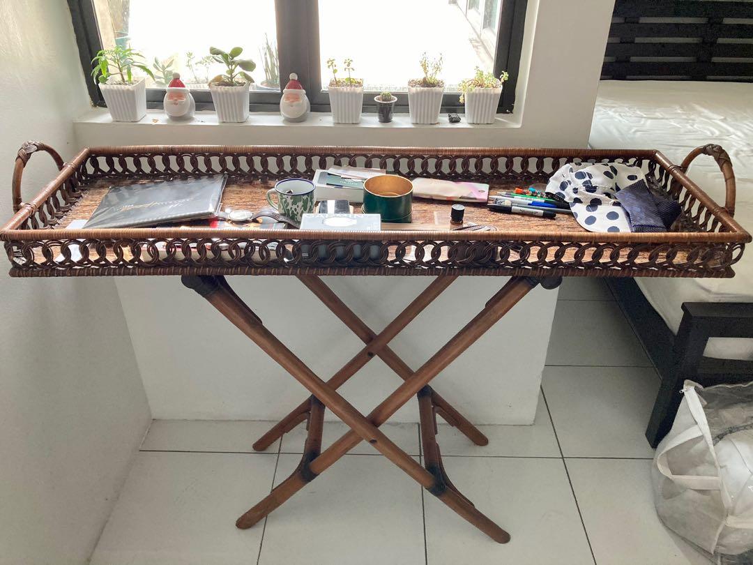 Rattan Console Table Furniture Home Living Furniture Tables Sets On Carousell