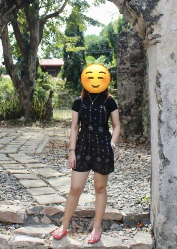 Romper Jumpsuit Shorts (Category: Jumpsuits) located in San Fernando. Submitted by nyl001 (Listing ID 1064161266, Image 2). Description: Cotton Short Style (two way) Good Quality Black Printed Fits to Small and medium frame.