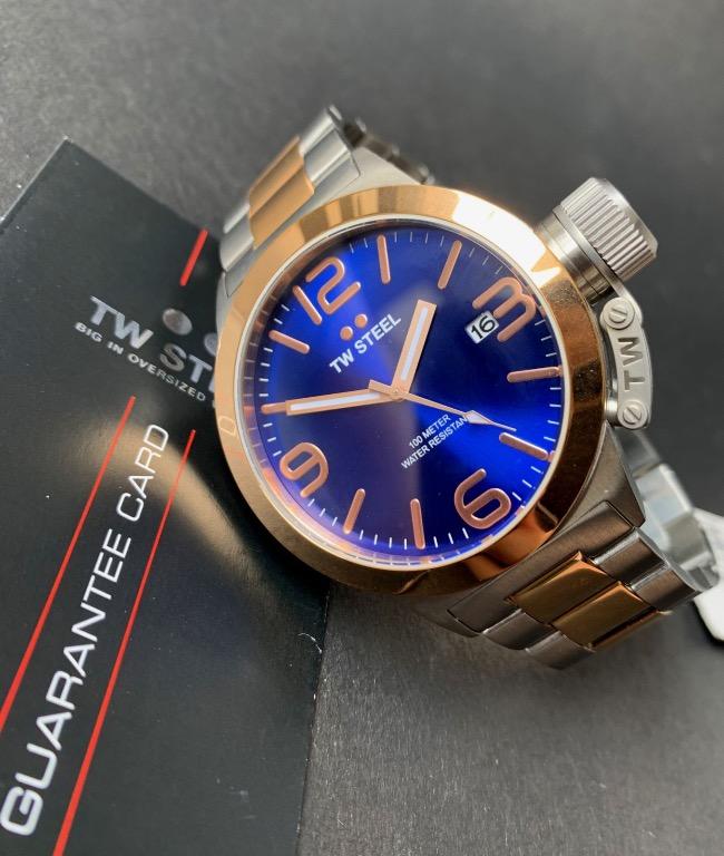 RUSH SALE BNEW AUTHENTIC TW Steel Watch CB141 Canteen 45MM Blue