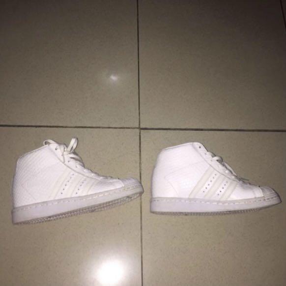 Sepatu Adidas Superstar High Top Snake Skin White Fesyen Wanita