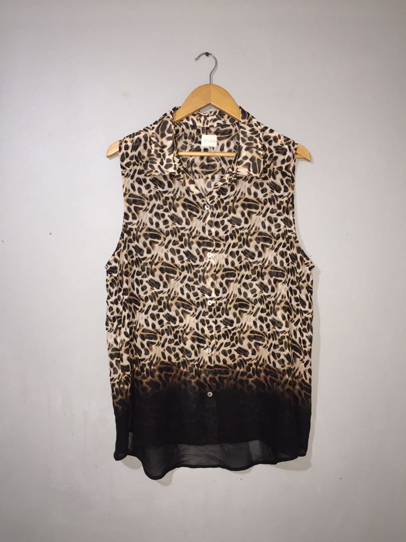 sheer sleeveless top