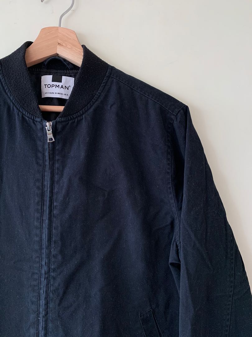 Topman navy bomber jacket hot sale