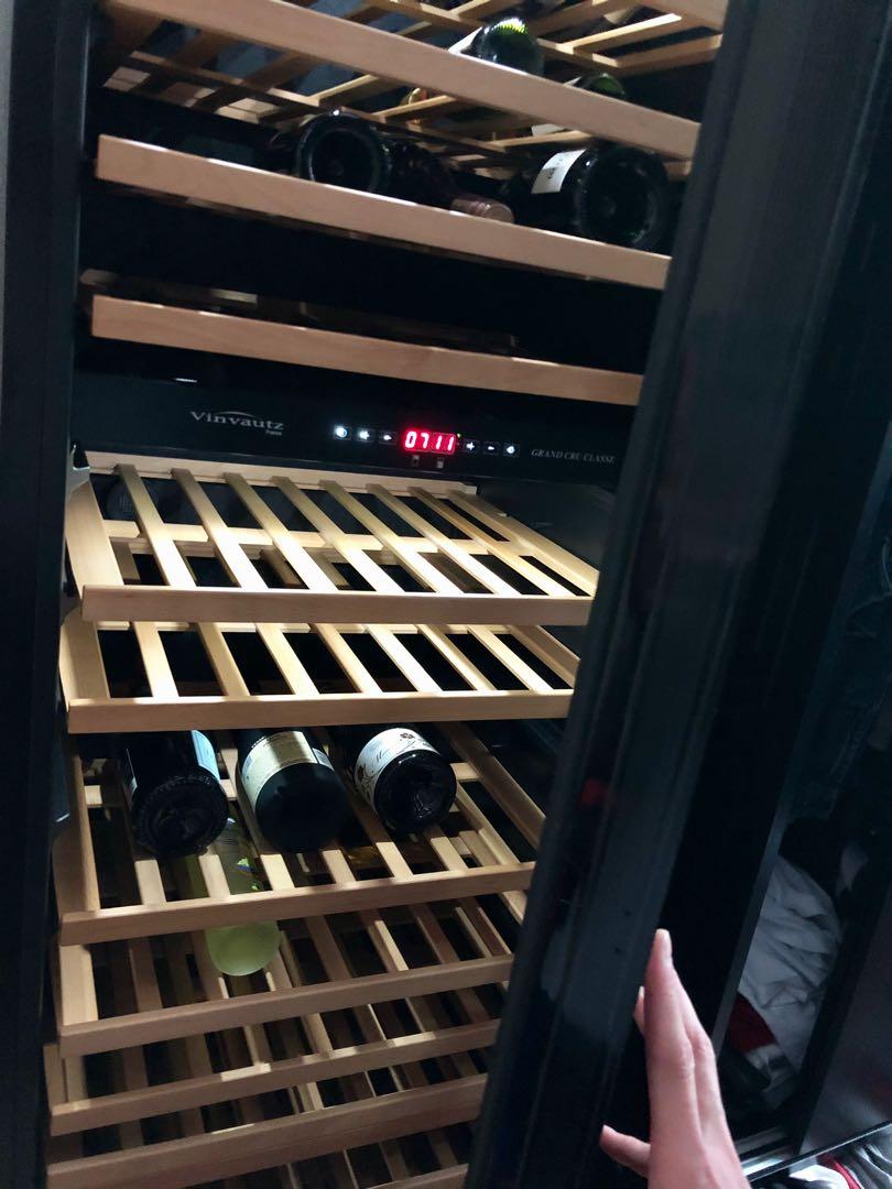 Vinvautz 125 Bottle Dual Temp Wine Fridge, 家庭電器, 廚房電器, 酒窖及存倉 Carousell