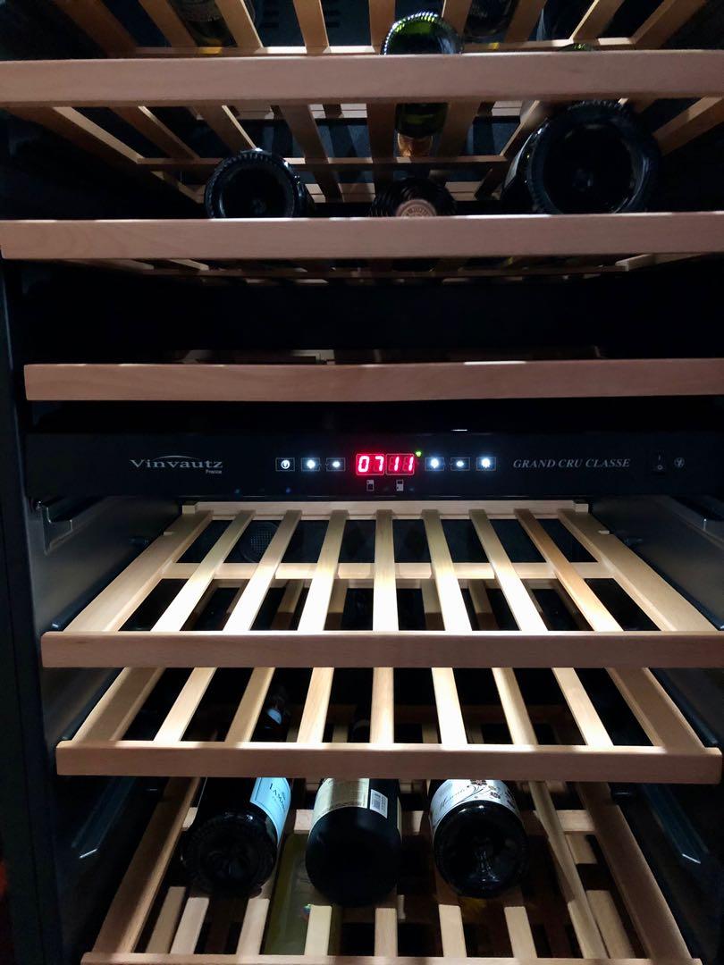 Vinvautz 125 Bottle Dual Temp Wine Fridge, 家庭電器, 廚房電器, 酒窖及存倉 Carousell