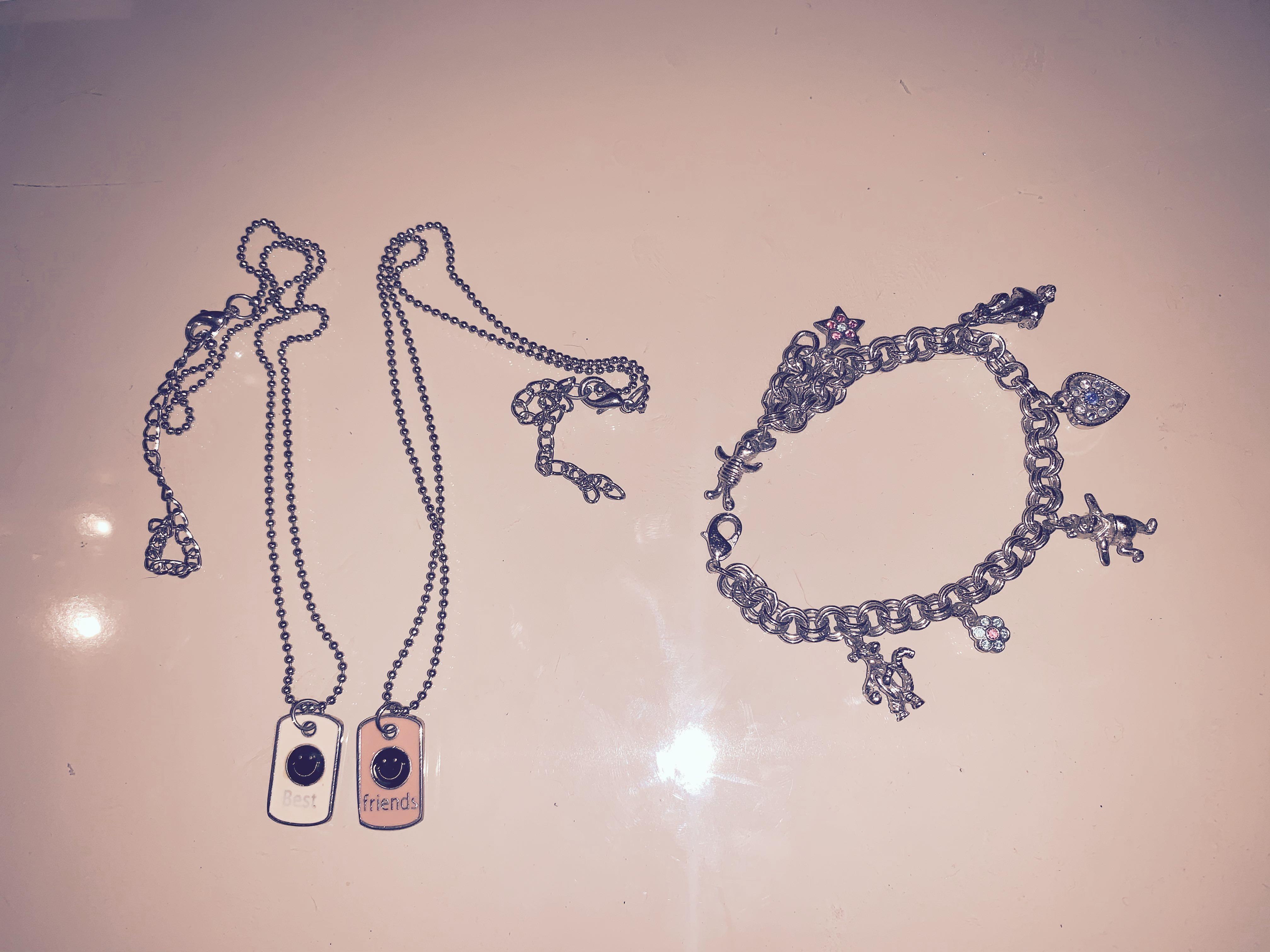 Winnie the Pooh charm bracelet and friendship necklace