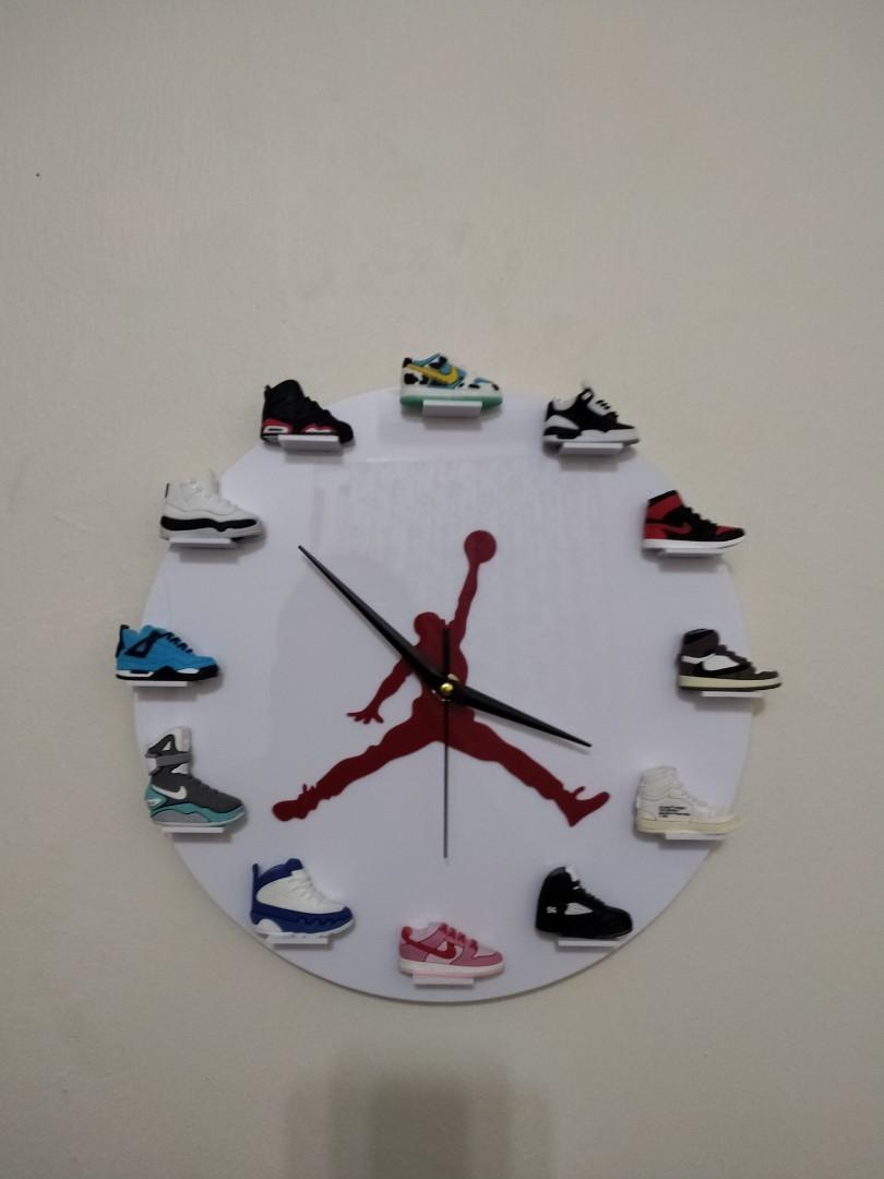 Air Jordan Wall Clock, Furniture & Home Living, Home Decor, Clocks on Carousell