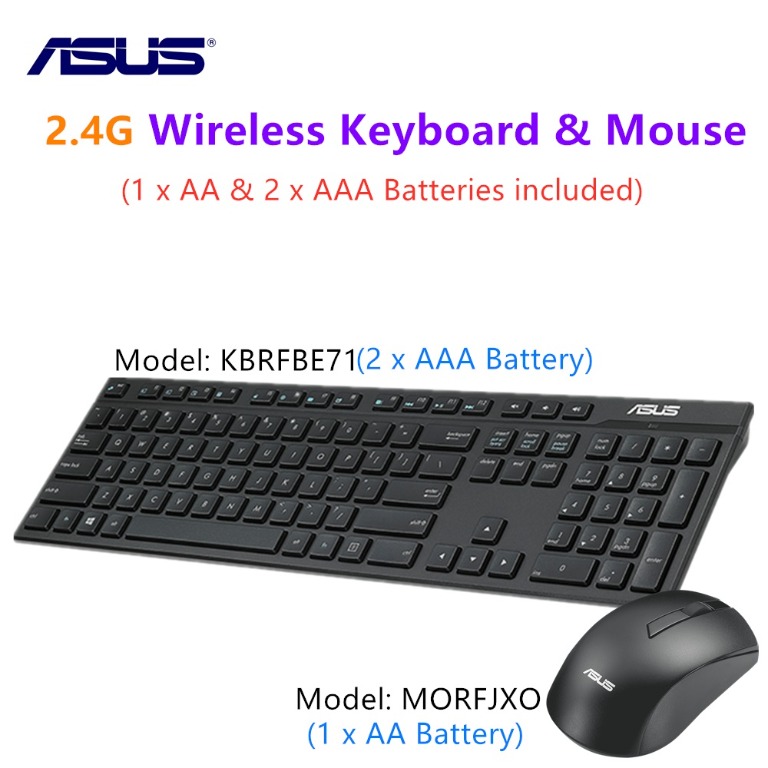 Asus 2 4g Wireless Keyboard And Mouse Batteries Included Computers Tech Parts Accessories Mouse Mousepads On Carousell