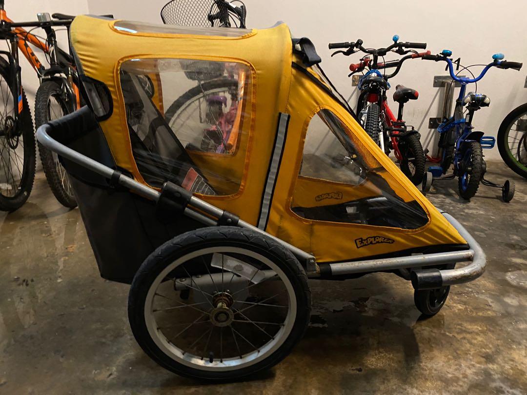 Bike trailer Single child seater with storage