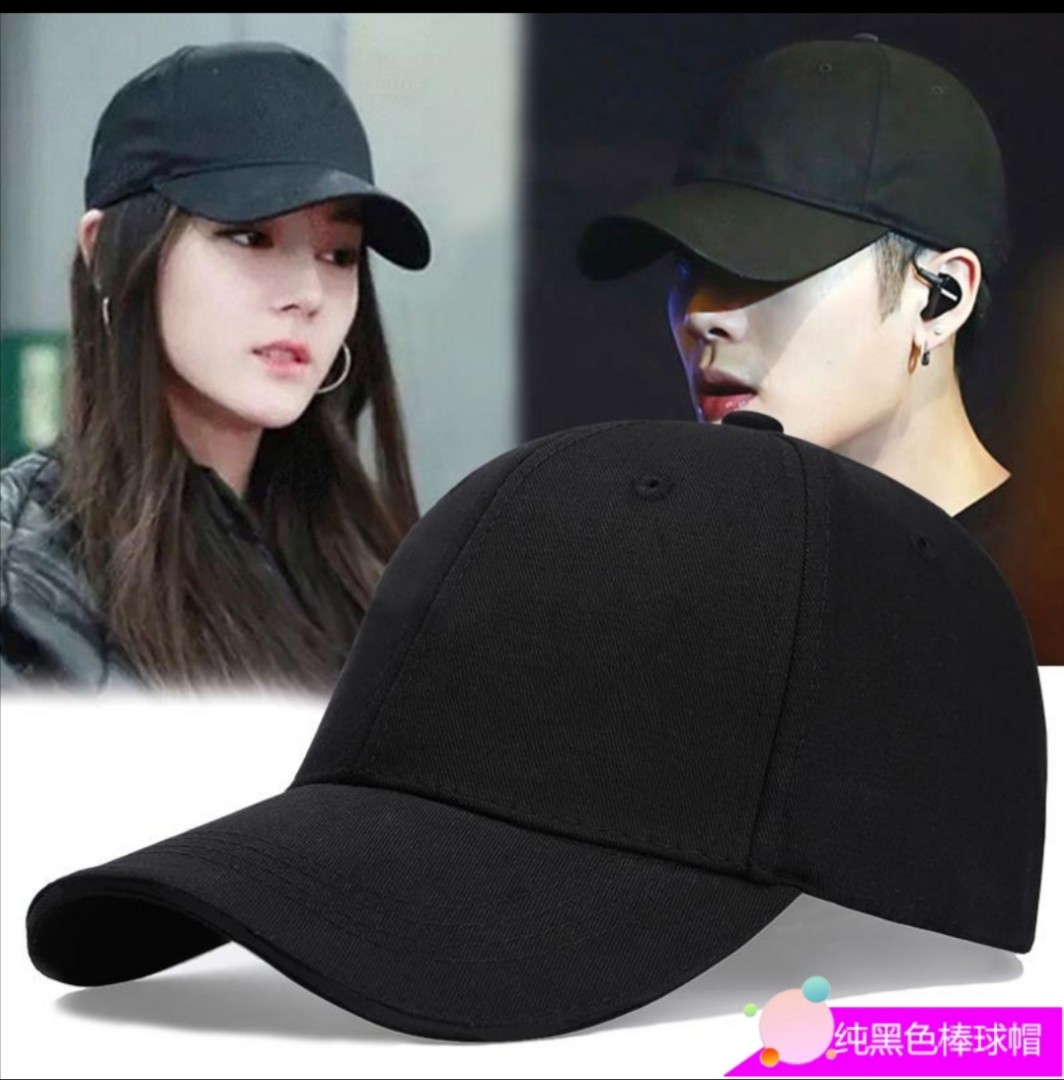 Black baseball cap for men clearance