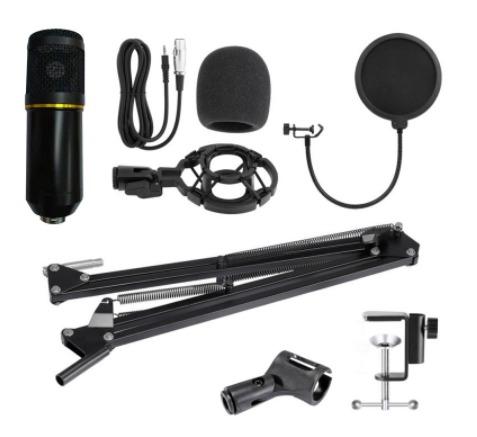 BM-800 Black SET Professional Recording Studio Condenser Microphone (Category: Microphones) located in Manila. Submitted by sdfsolutions (Listing ID 1064377679, Image 1). Description: Description Professional Recording Studio Equipment: Equipped with Zingyou BM-800 microphone, Shock mount, Pop filter, Mic adjustable suspension scissor arm stand, Anti-wind foam Cap, Power cable, Sound card Sensitive Capture: The Zingyou BM-800 features thin materi