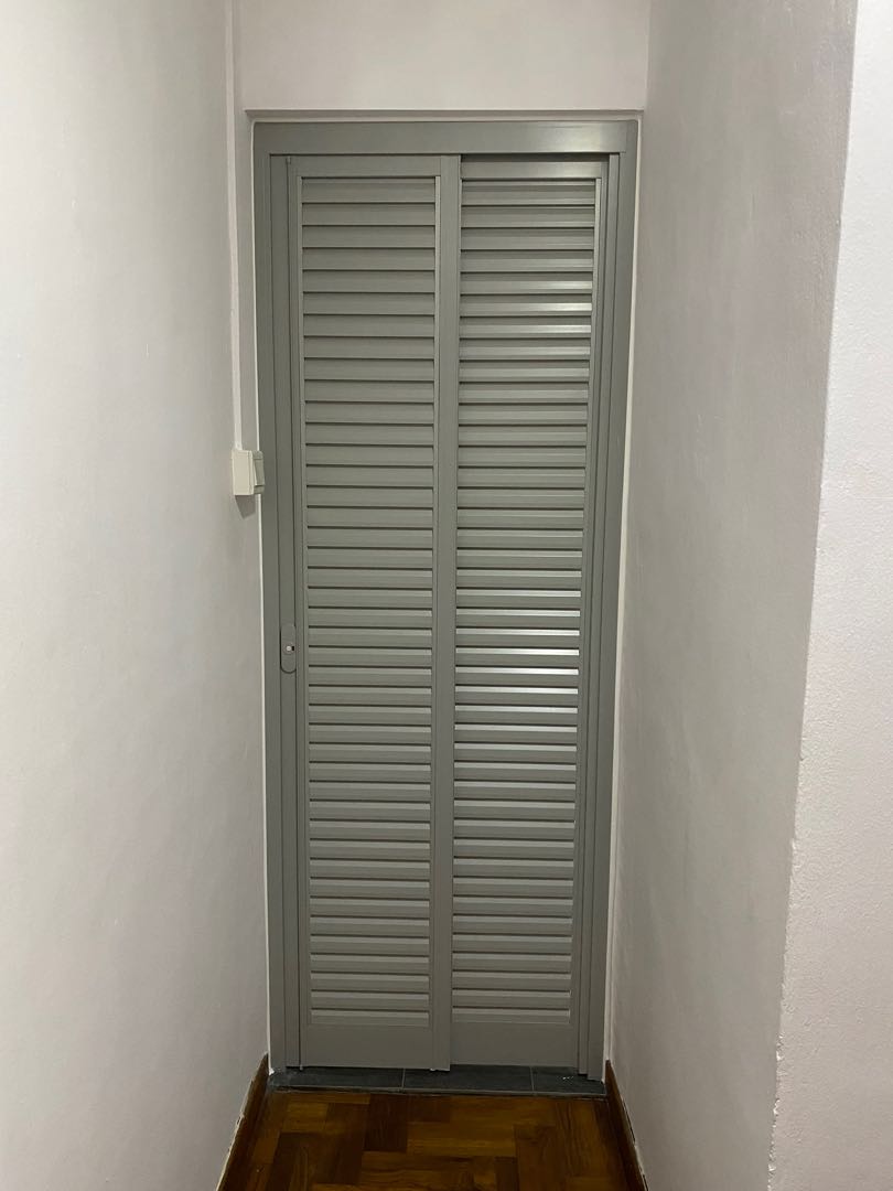 Brand New Bathroom Toilet Louvre Door Slide And Swing Pd Door Furniture Home Living Furniture Other Home Furniture On Carousell