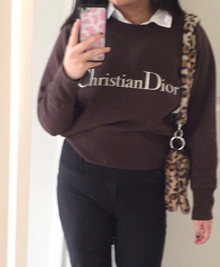 brown dior sweatshirt