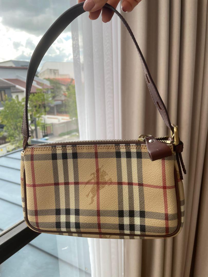 Burberry, Bags, Burberry Small Vintage Check And Leather Barrel Bag