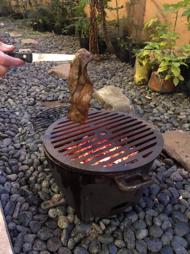 CAST IRON CHARCOAL GRILL (2 IN STOCK!) (Category: Cookware & Accessories) located in Quezon City. Submitted by decluttering.doc (Listing ID 1064286261, Image 2). Description: Invest in a cast iron charcoal grill! Cast-iron ware lasts longer, retains more heat, and provides greater non-stick properties that stainless steel cooking ware. They are also less prone to rust and corrosion. Proudly made in Cebu :).