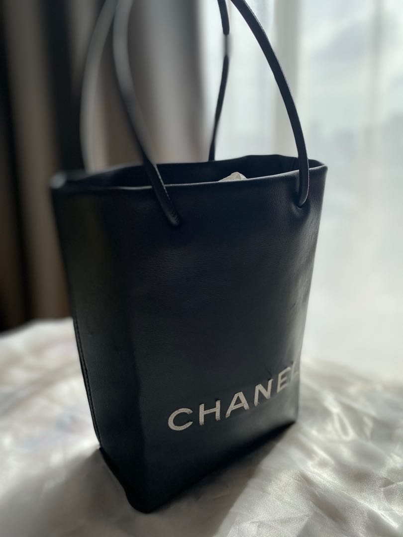 Chanel Chanel Essential Tote Bag Lambskin Black Leather