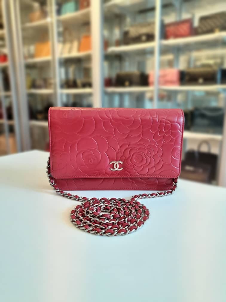 Chanel Red Camellia WOC, Luxury, Bags & Wallets on Carousell