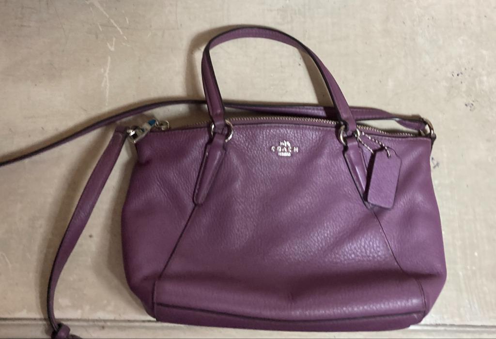 Coach purple handbags hotsell