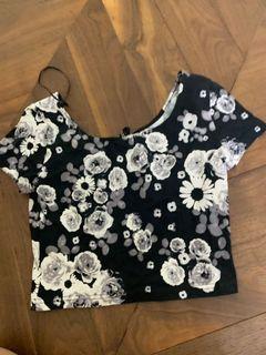Crop Top flower h&m