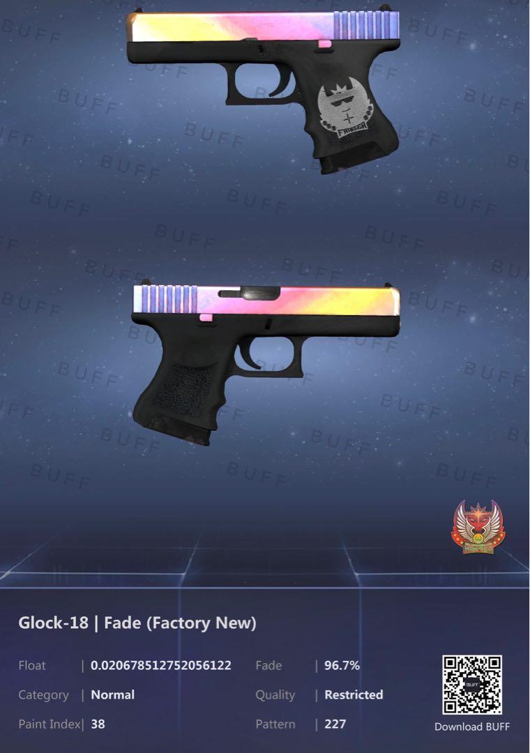 CSGO Glock Fade FN, Video Gaming, Gaming Accessories, Game ...