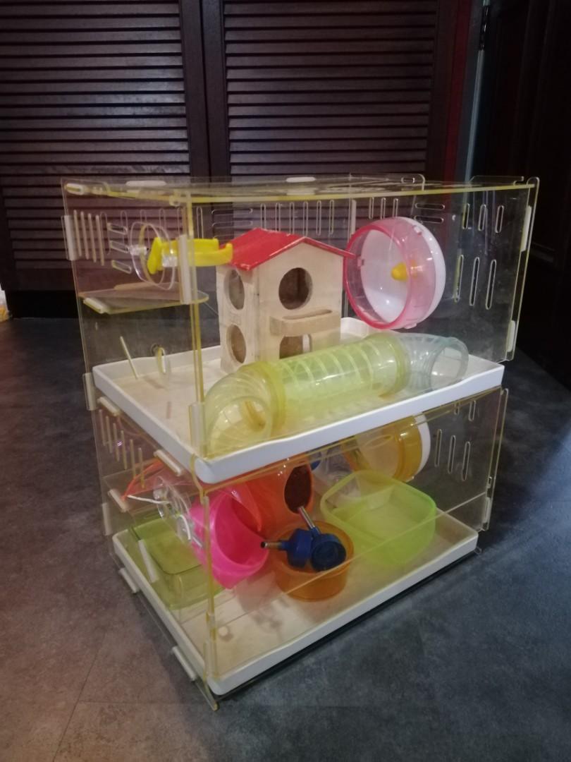 Double decker hamster cage cheap