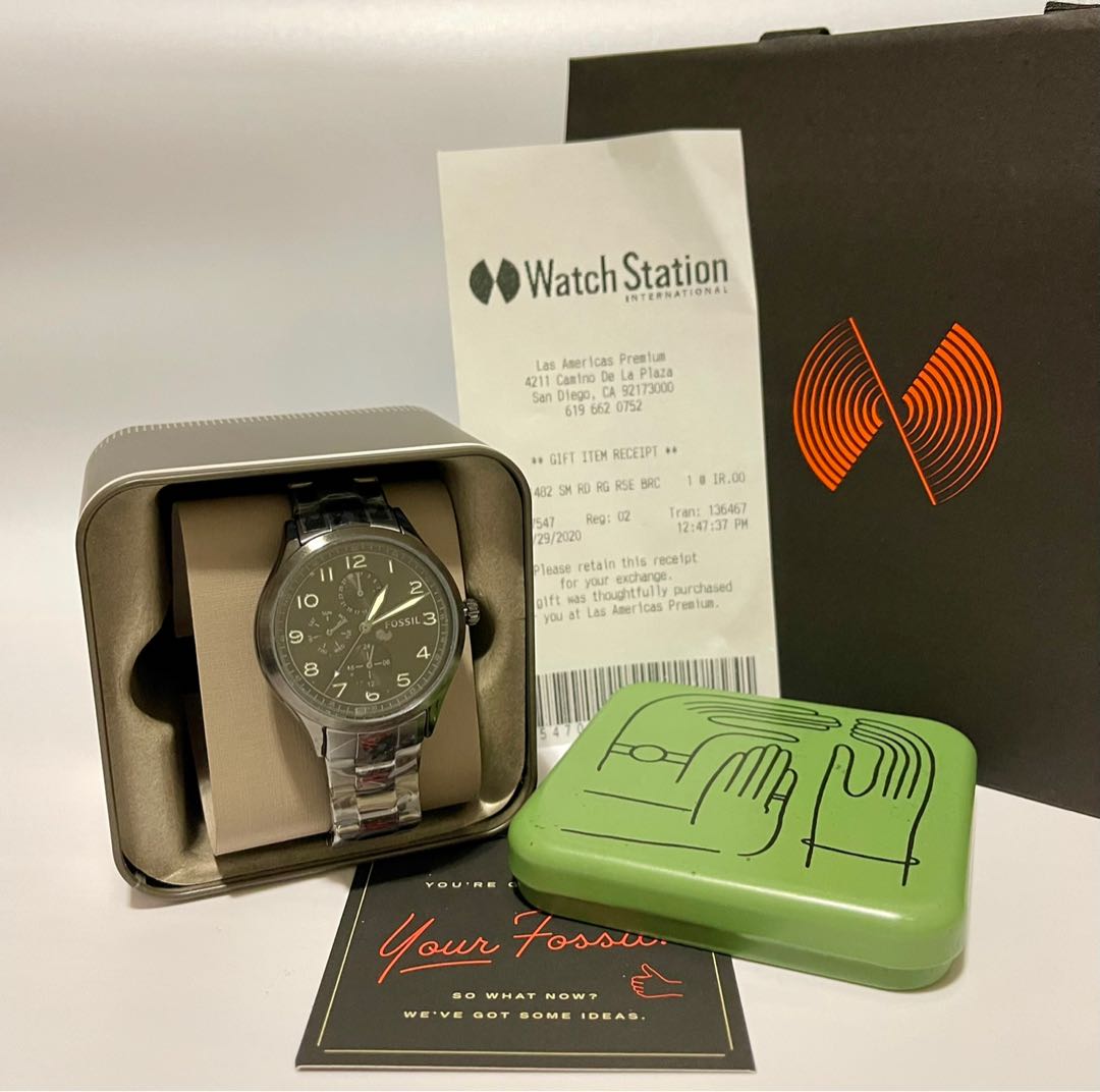 wylie multifunction stainless steel watch