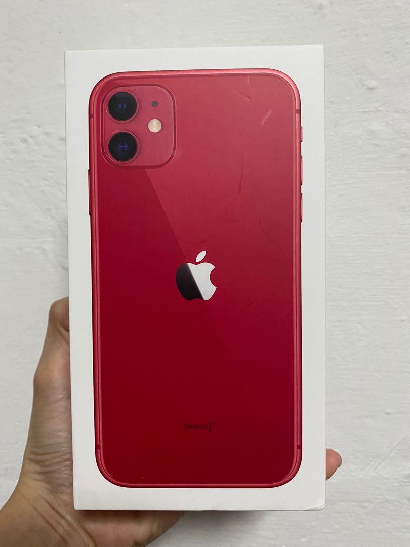 Empty Iphone 11 Product Red Box Mobile Phones Gadgets Mobile Phones Iphone Iphone Others On Carousell