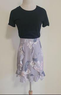 Blairwears Floral Ruffle Skirt