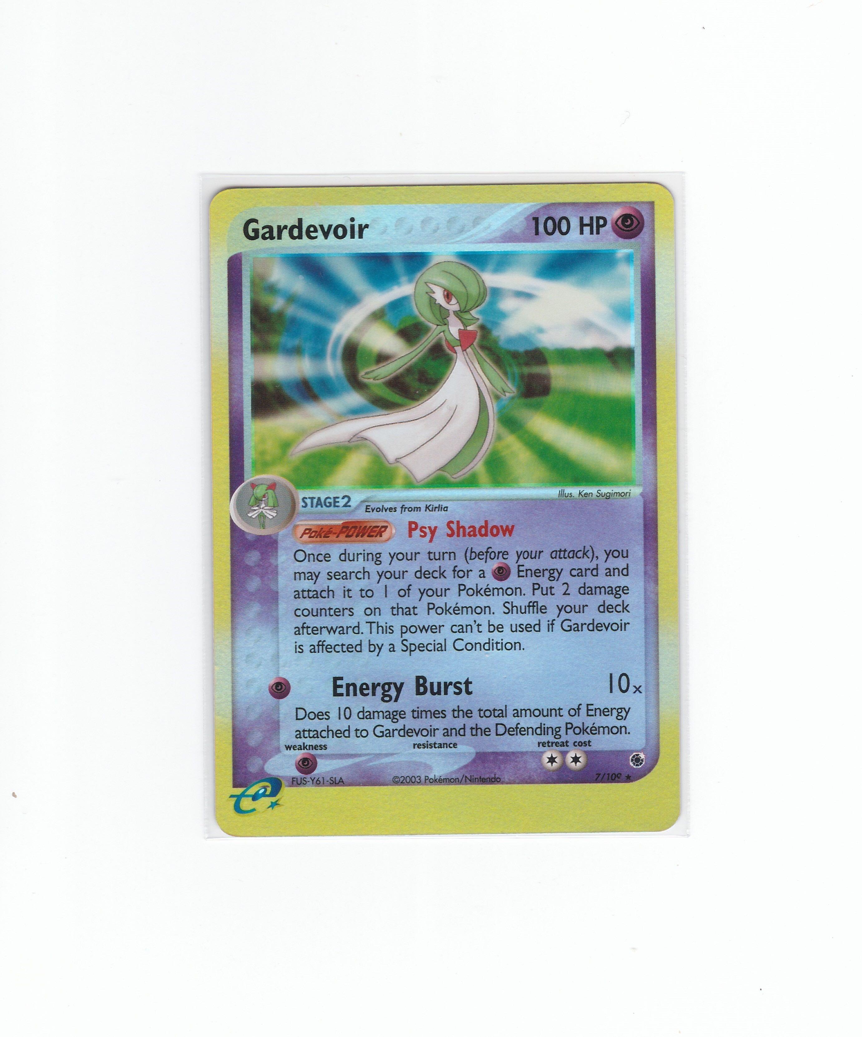 Gardevoir 7 109 Pokemon Card Tcg Toys Games Board Games Cards On Carousell If it senses impending danger to its trainer, this gardevoir has the psychokinetic power to distort the dimensions and create a small black hole. carousell
