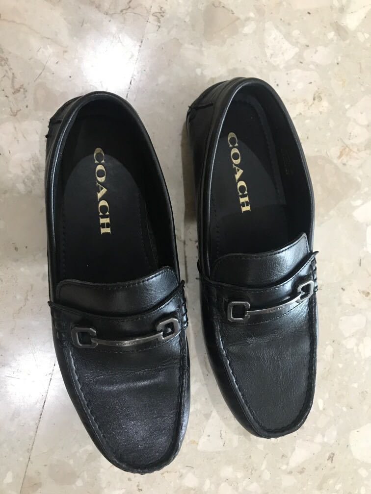 Coach black moccasins clearance
