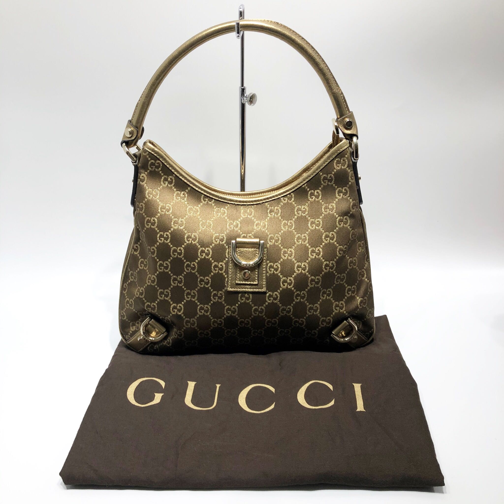 Gucci Medium Abbey D Ring Monogram Hobo Shoulder Bag – The Global  Collective Co.