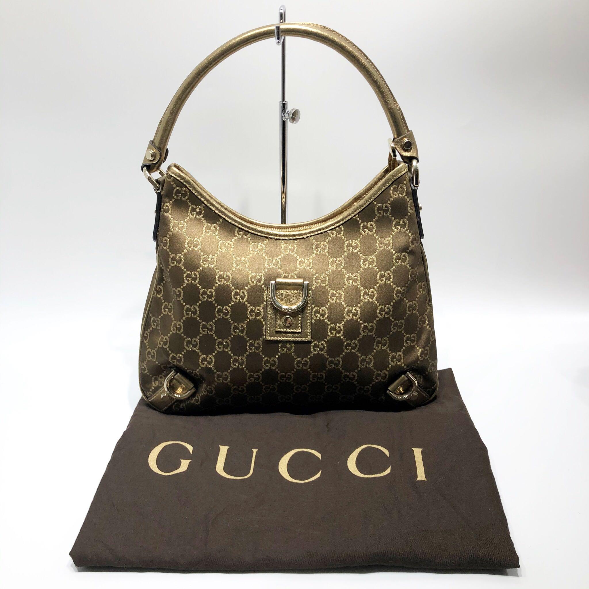 Gucci 130738 Monogram Abbey D Ring Hobo Shoulder Bag / 207014651 !