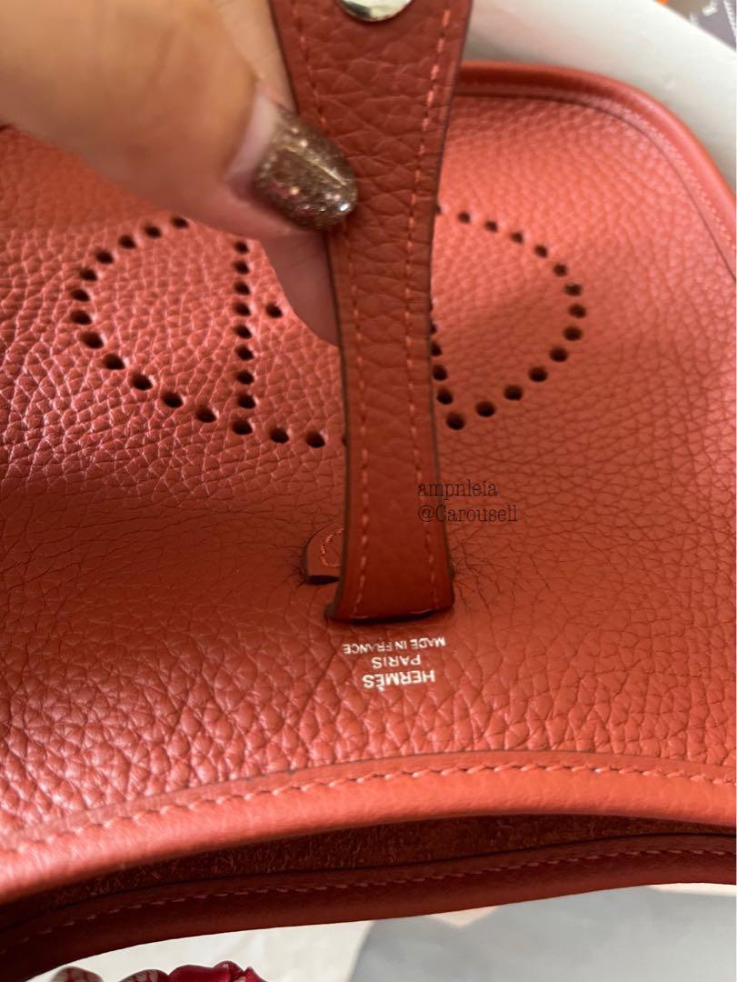 Hermes Mini Evelyne - Brique, Luxury, Bags & Wallets on Carousell
