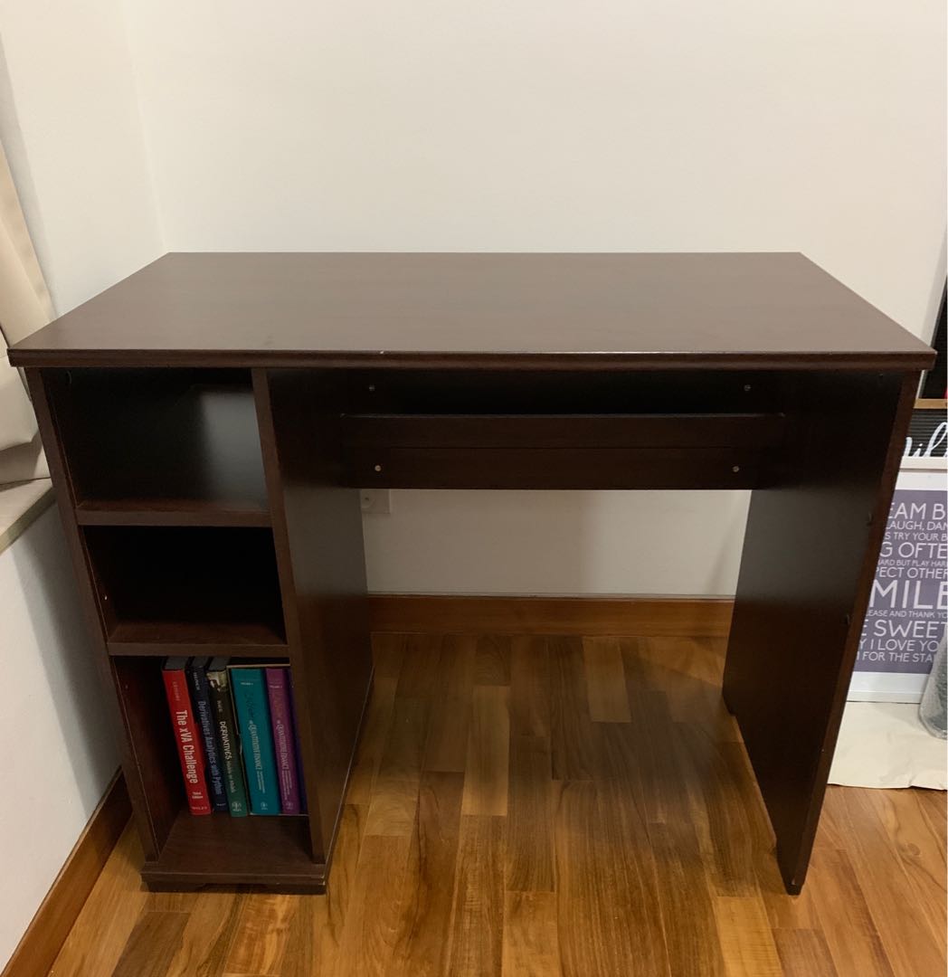 IKEA Brusali Desk/ study table with shelves , Furniture & Home Living
