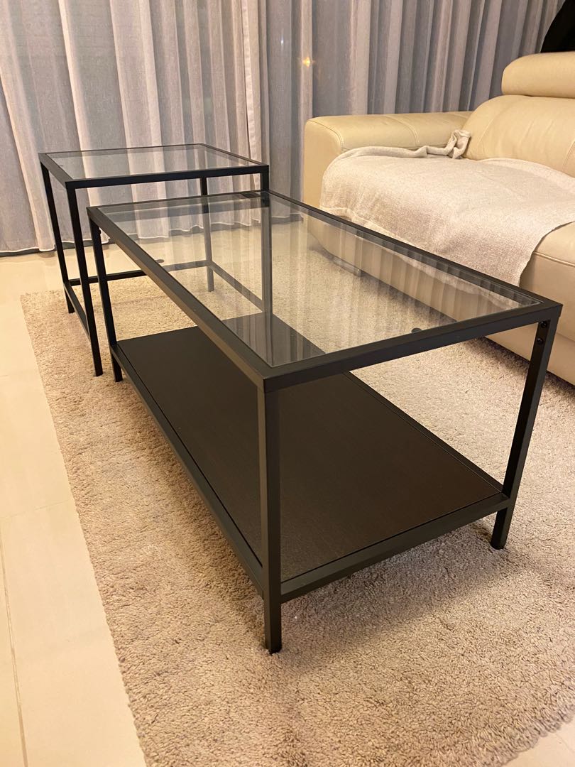 Ikea Vittsjo nest of coffee tables, Furniture & Home Living, Furniture
