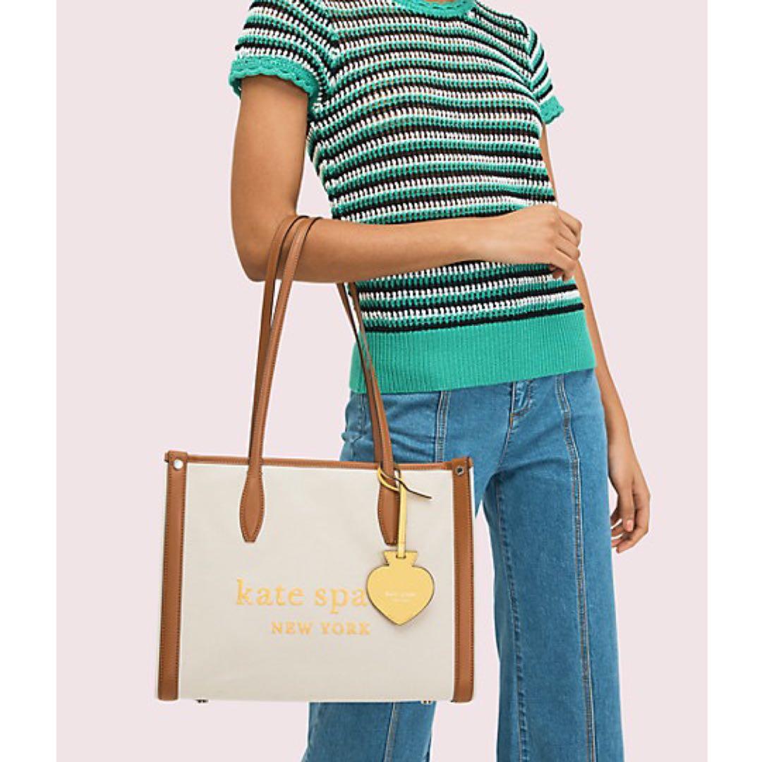 INSTOCK Kate Spade Market Canvas Medium Tote Handbag Shoulder Bag Natural  Brown Tan Beige, Women's Fashion, Bags & Wallets, Tote Bags on Carousell