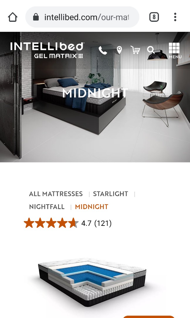 Intellibed nightfall 16 store luxury plush mattress