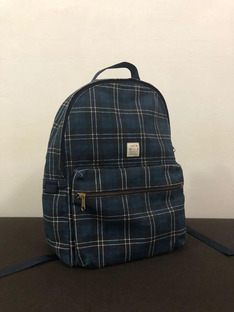 jack wills grey backpack