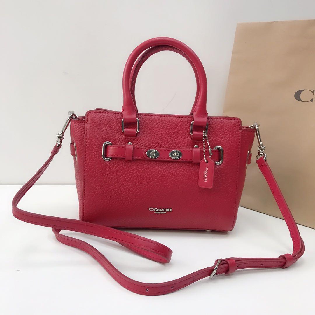 JANpromo Coach Swagger Mini 21 Satchel Bag Red Women s Fashion