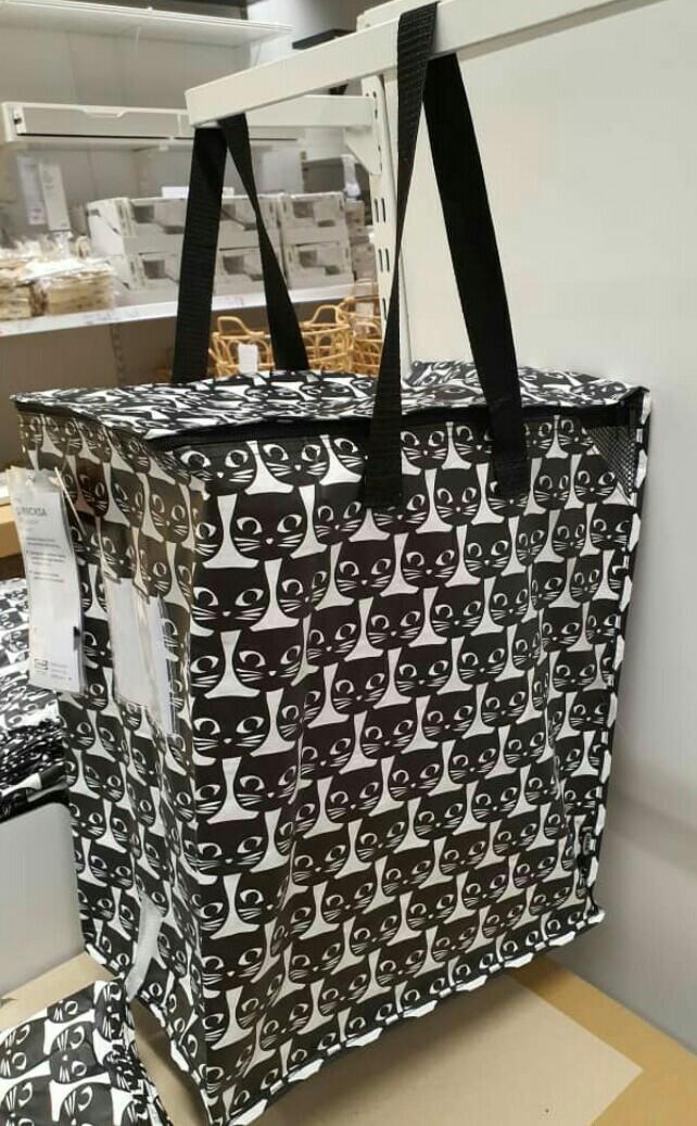 LIMITED Ikea MEOW ZIPPER BAG