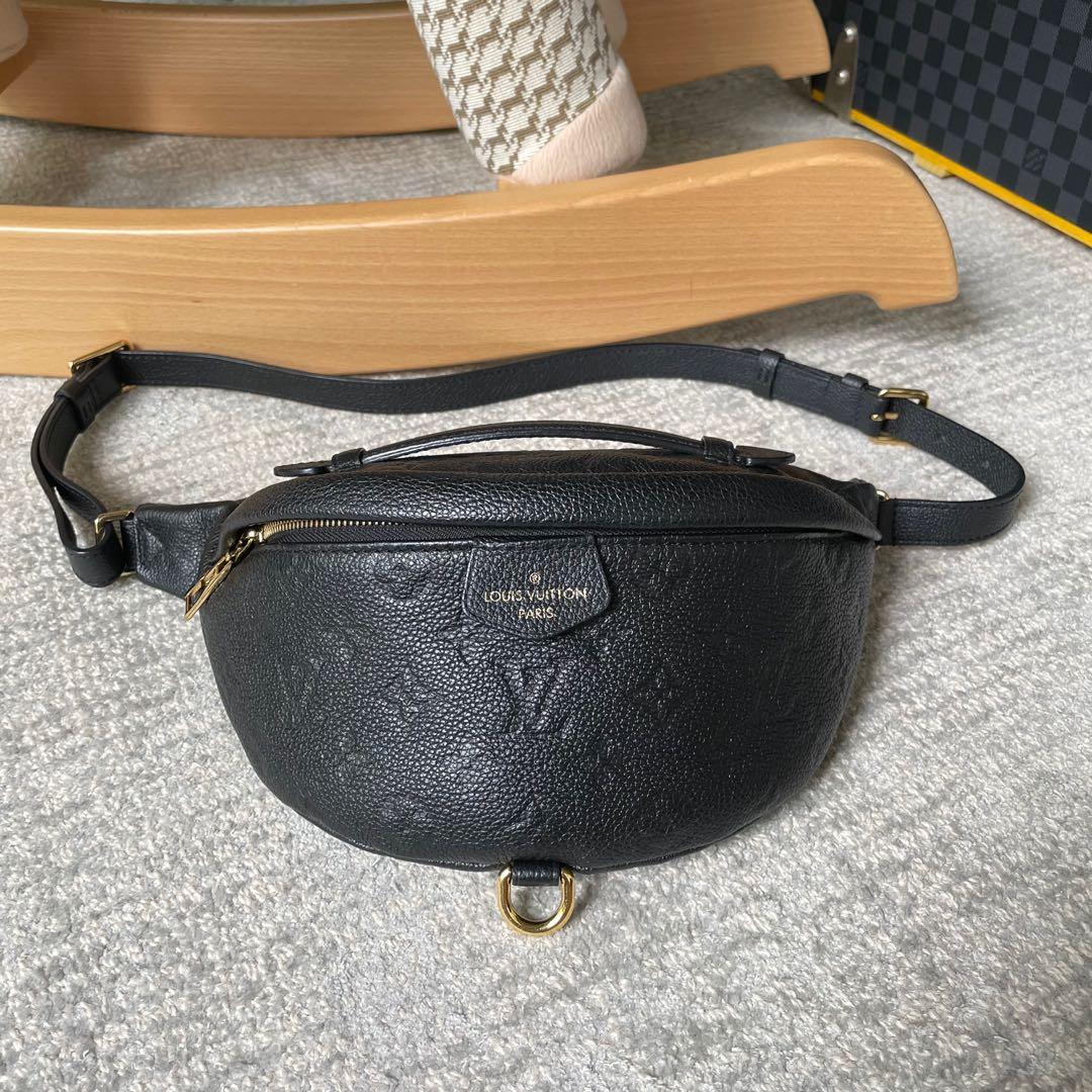 LV Bumbag black classic Monogram., Luxury, Bags & Wallets on Carousell