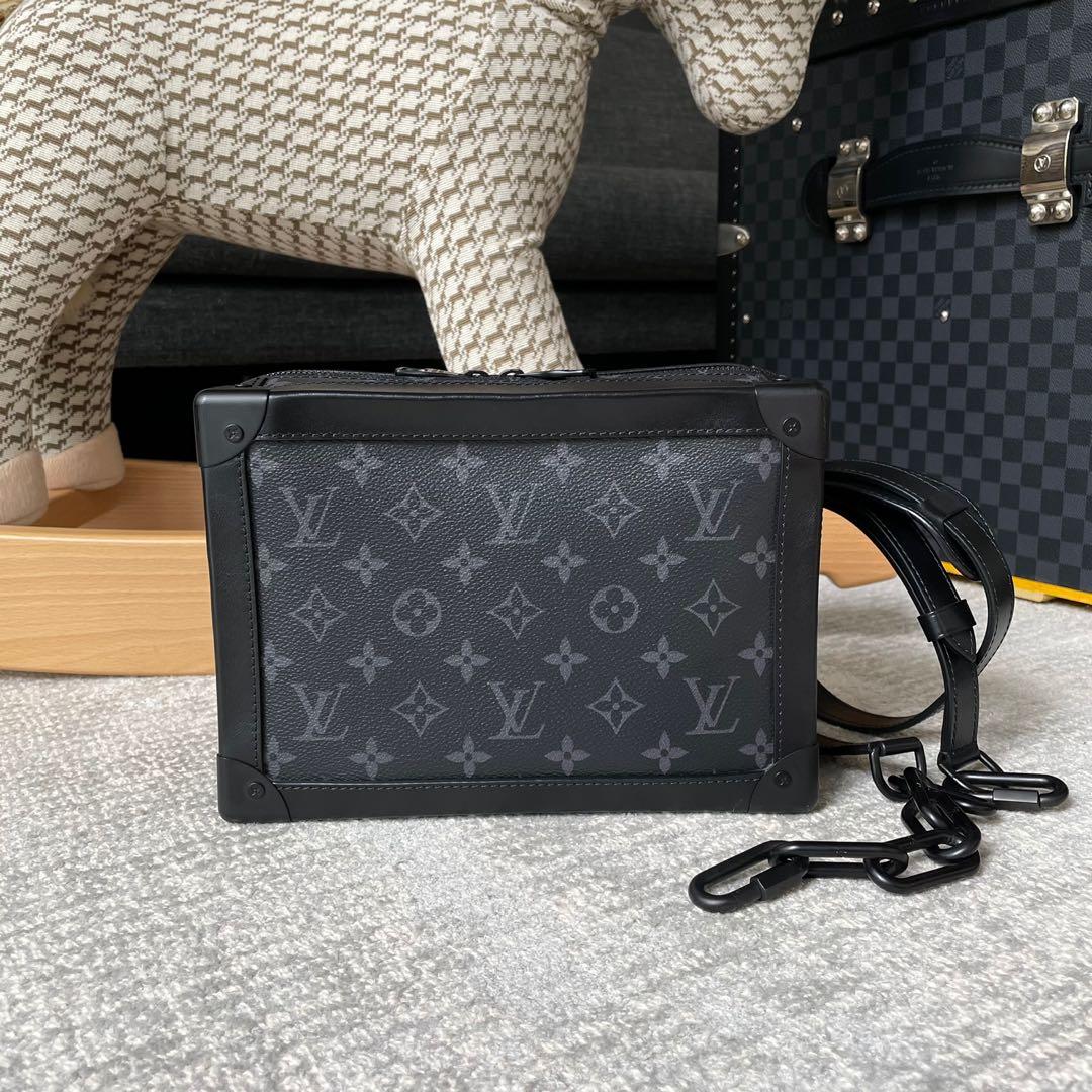 Louis Vuitton Black Monogram Eclipse LV Keychain Poignet Strap Bag
