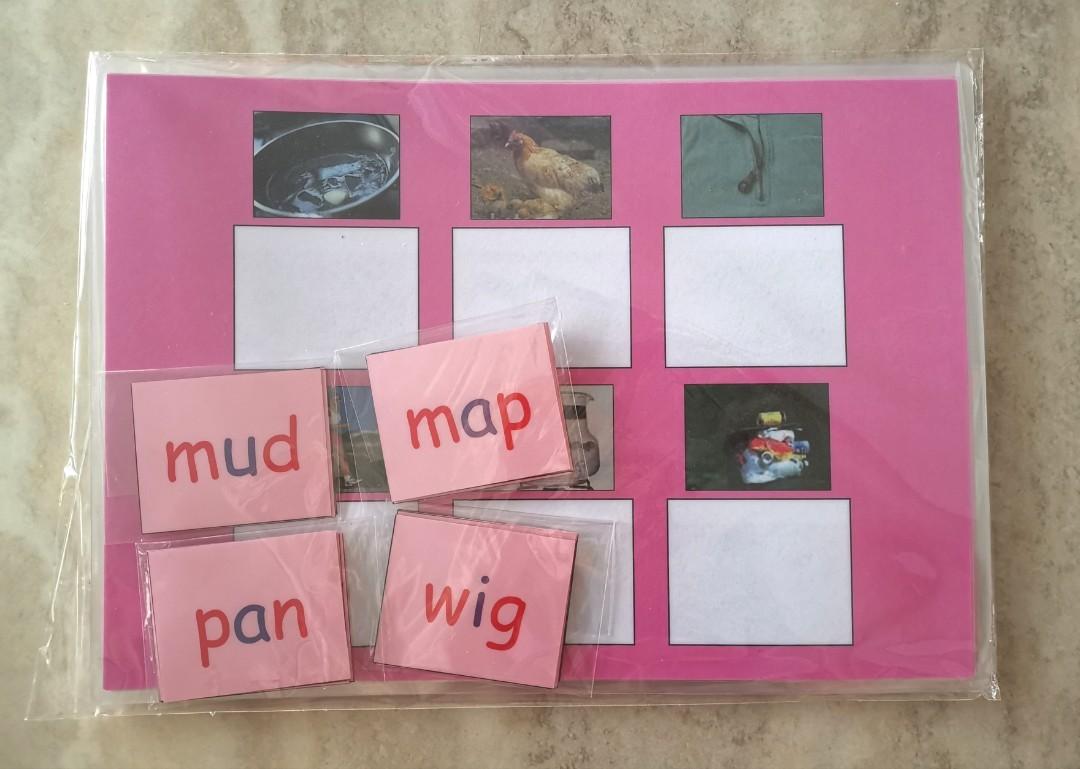 Montessori Phonics Reading Kit (Pink Scheme), Everything Else on Carousell